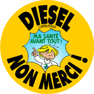 Autocollant Diesel non merci !