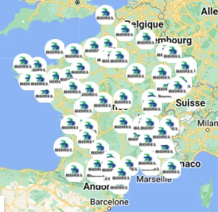 Carte du réseau Borel